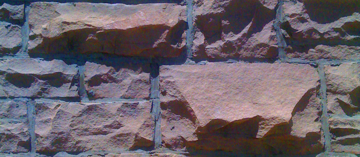 stone, sandstone, red, rusticated, ashlar